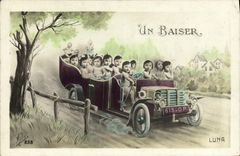 CPA Automobile Enfants Bebes 