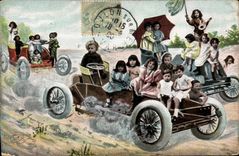 CPA Automobile Enfants Bebes