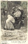 CPA Automobile Femme Une panne