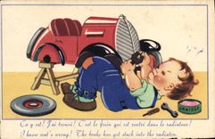 CPA Automobile Enfant