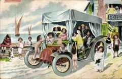 CPA Automobile Enfants Bebes
