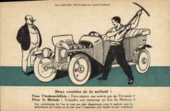 VINTAGE POSTCARD Automobile Collection Early Hamelis Chantereau