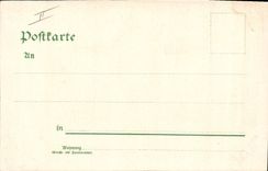 VINTAGE POSTCARD Illustrator National Leipzig Denkmal