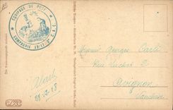 Equipo de los marineros del ilustrador de la POSTAL de la VENDIMIA del puente