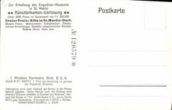 CPA Illustrateur Nicolaus Hartmann Villa in St Moritz 