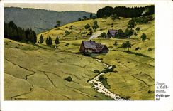 VINTAGE POSTCARD Illustrator Gebirgstal Hans Volkmann
