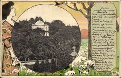 VINTAGE POSTCARD Illustrator Aachen View-point