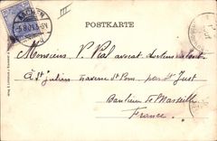 VINTAGE POSTCARD Illustrator Aachen View-point