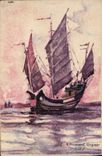 VINTAGE POSTCARD Japanese Japan Boat Boat R Dumont Duparc
