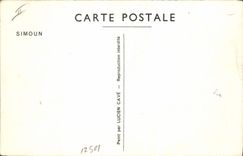 Aviación de Simoun del plano de la POSTAL de la VENDIMIA