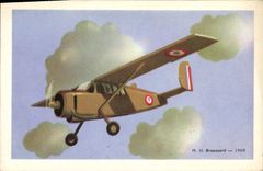 VINTAGE POSTCARD Plane Aviation MR. H Broussard 1960
