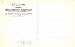 VINTAGE POSTCARD Plane Aviation Caravel Air France
