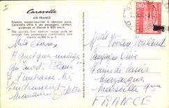 CPA Avion Aviation Caravelle Air France 