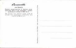 Correo medio de Caravel Air France de la aviación del plano de la POSTAL de la VENDIMIA