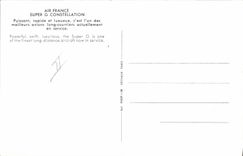 VINTAGE POSTCARD Plane Aviation Air France Super G Constellation