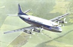 VINTAGE POSTCARD Plane Aviation Air France Vickers Discount