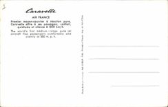 VINTAGE POSTCARD Plane Aviation Air France Caravel