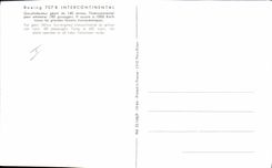 VINTAGE POSTCARD Plane Aviation Boeing 707 B Intercontinental