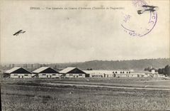 CPA Epinal Vue generale du centre d'aviation Territoire de Dogneville Avion 