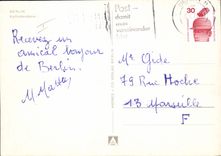 VINTAGE POSTCARD Plane Aviation Berlin Kurfurstendamm Mercedes Benz