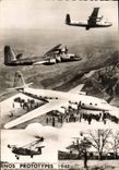 VINTAGE POSTCARD Plane Aviation Our prototypes 1948 Helicopter Georges Hereil Wishes 1949