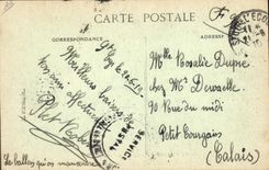 CPA Dirigeable Zeppelin Atterrissage du ballon d'observation