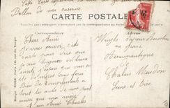 Zepelín de Meudon del dirigible de la POSTAL de la VENDIMIA el desarrollo/que se mueve de la república del dirigible con la tapa de Meudon