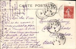 CPA Dirigeable Zeppelin Locomotion aerienne Le Ville de Nancy 1909