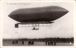 CPA Dirigeable Mixte Malecot Zeppelin 