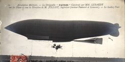 VINTAGE POSTCARD Airship military Zeppelin Ballooning Airship Lebaudy fatherland