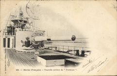 CPA Bateau Guerre Marine francaise Tourelle arriere du Pothuau