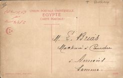 CPA Bateau Guerre Port Said WSS Bacchante Egypte Egypt