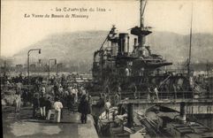 VINTAGE POSTCARD Boat War the catastrophe the valve of the basin of Missiessy
