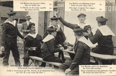 CPA Bateau Guerre Marins La chanson du branlebas Marins