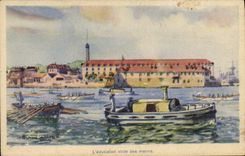 CPA Marins L'education virile des marins Bateau