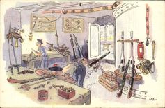 VINTAGE POSTCARD Marine Arms manufacturer