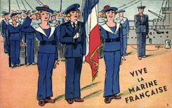 CPA Marins Vive la marine Francaise