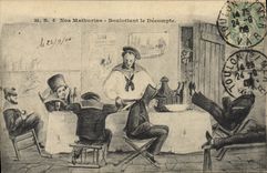 VINTAGE POSTCARD Marine Our Mathurins Boulottant the calculation