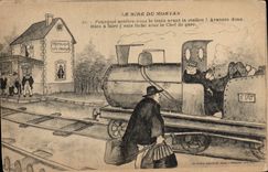 CPA Train Le rire du Morvan Trifouilly les nouilles