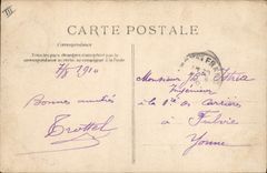 Tranvía Treport François Quay 1r Pierhead visto de la POSTAL de la VENDIMIA