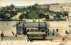CPA Tramway Nice Vue prise du casino