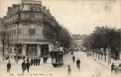 VINTAGE POSTCARD Dijon Tram the place Darcy Bunting