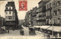 VINTAGE POSTCARD Tram Le Havre the Street of Paris