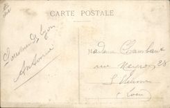 CPA Avion Aviation Lyon Aviation Legagneux Biplan Sommer et Mme Herriot premier aviatrice lyonnaise au depart