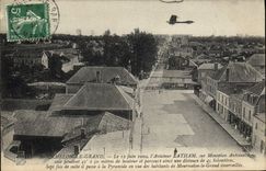 VINTAGE POSTCARD Plane Mourmelon Aviation Large Latham Monoplane Antoinette