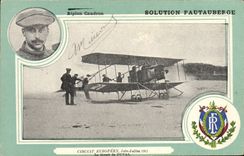 CPA Avion Aviation Biplan Caudron Circuit europeen Juin Juillet 1911 Depart de Duval