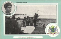 CPA Avion Aviation Monoplan Morane Circuit europeen Juin Juillet 1911 Le depart de Verrept 