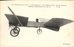 VINTAGE POSTCARD Plane Aviation Airplane the Dragonfly of Mr. Driving Bleriot Antoinette