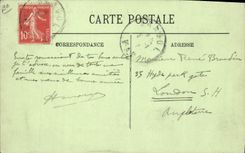 VINTAGE POSTCARD Plane Aviation Mr. Daucourt on Bleriot monoplane