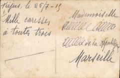 VINTAGE POSTCARD Plane Aviation air Flotilla of the Camp of Mailly Officer aviator leaving in recognition on Farman biplane